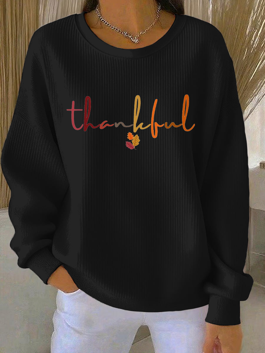 Women's Thanksgiving Print Casual Sweatshirt