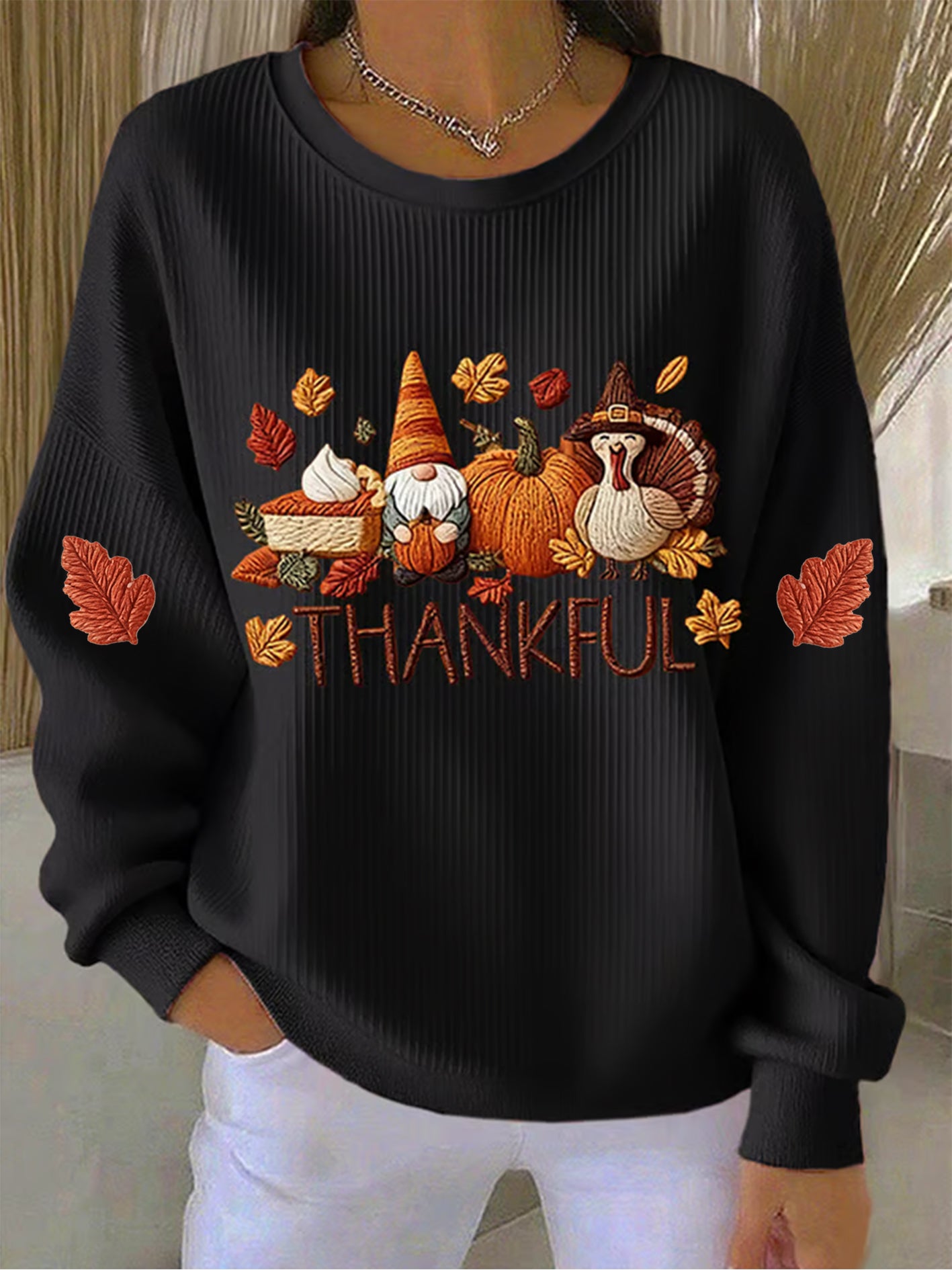 Women's Thanksgiving Print Casual Sweatshirt