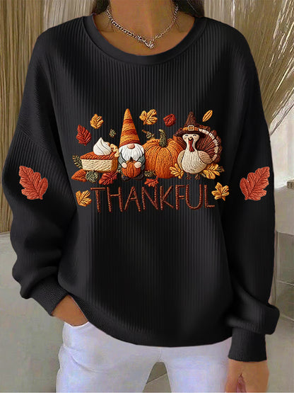 Women's Thanksgiving Print Casual Sweatshirt