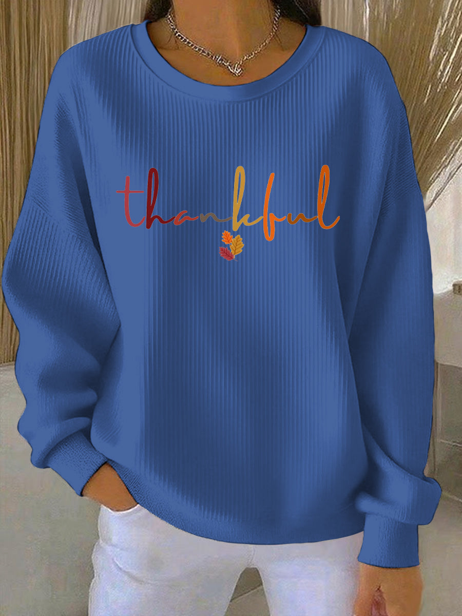 Women's Thanksgiving Print Casual Sweatshirt