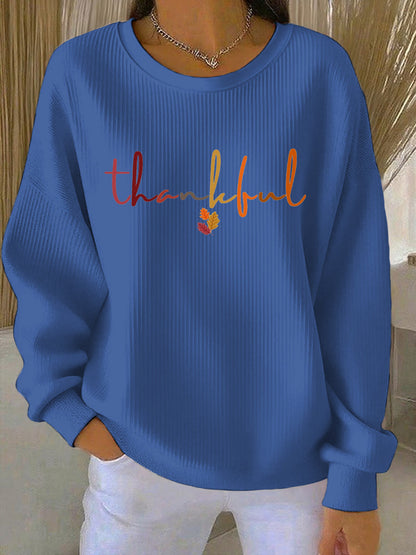 Women's Thanksgiving Print Casual Sweatshirt