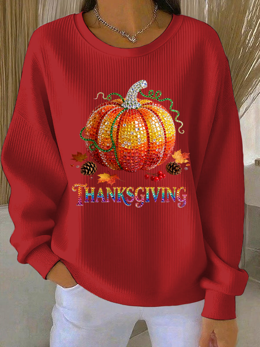 Women's Thanksgiving Print Casual Sweatshirt