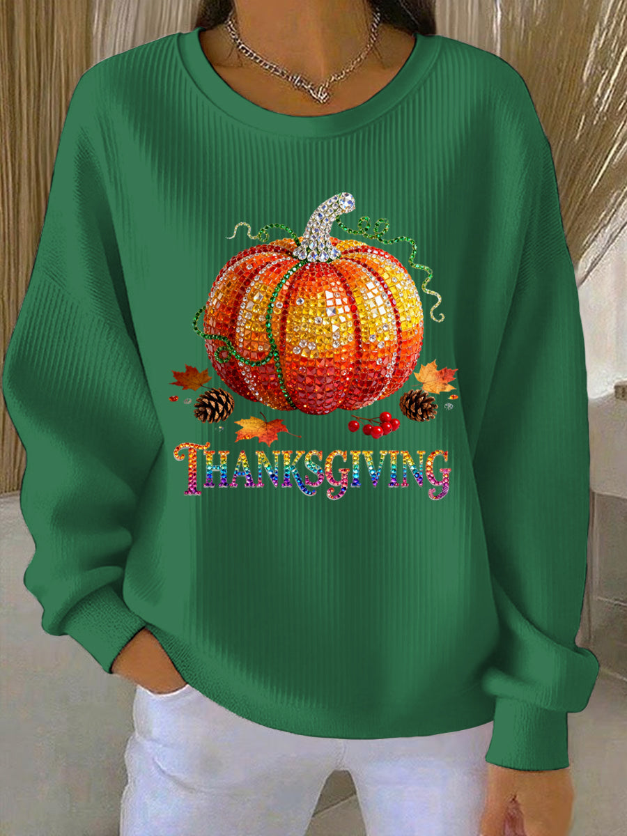Women's Thanksgiving Print Casual Sweatshirt