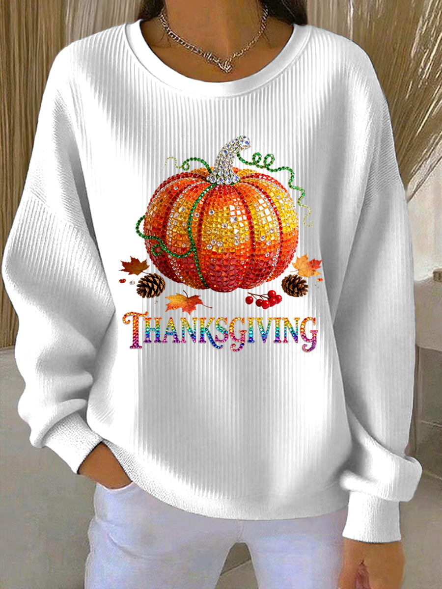 Women's Thanksgiving Print Casual Sweatshirt