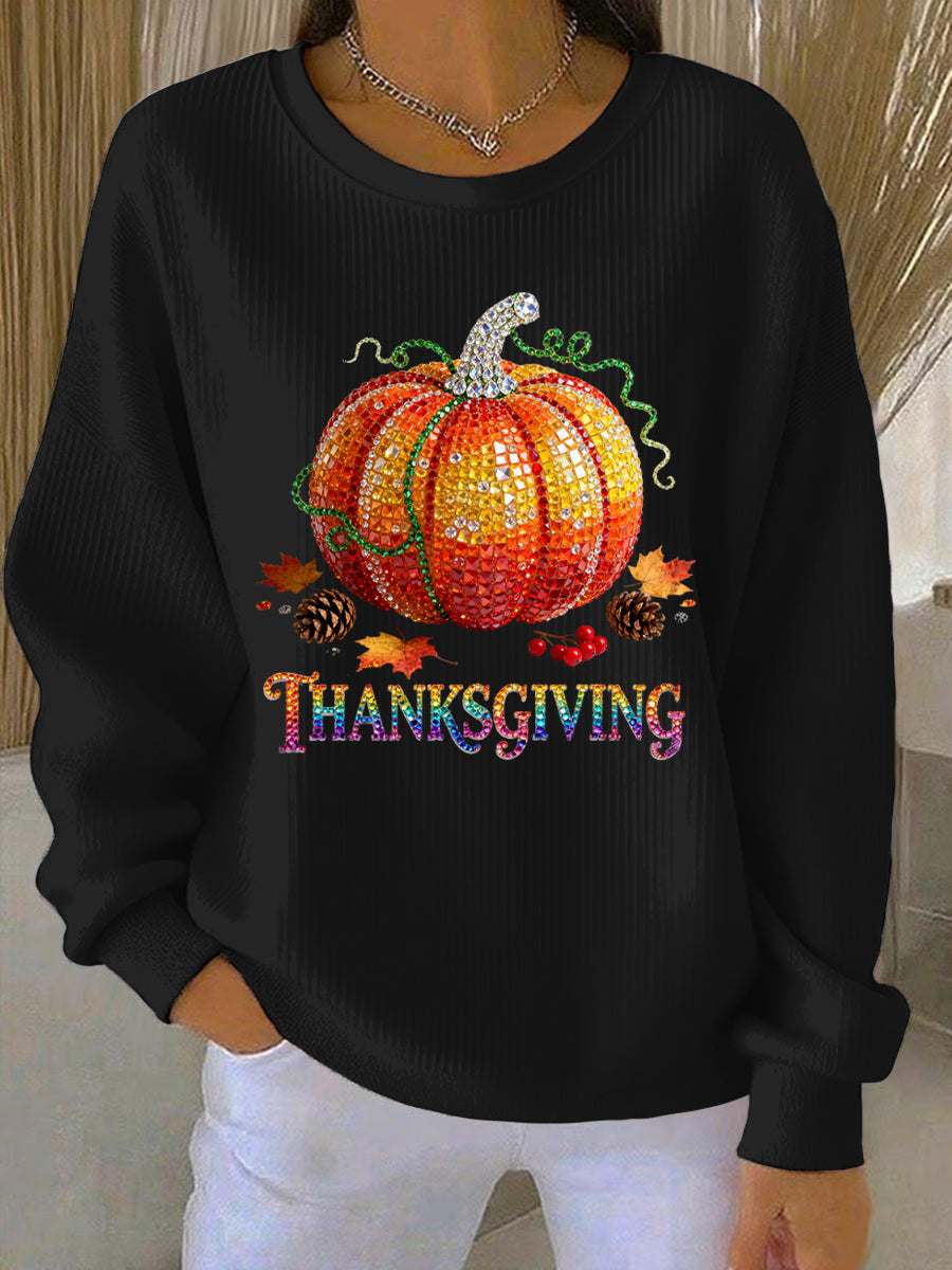 Women's Thanksgiving Print Casual Sweatshirt