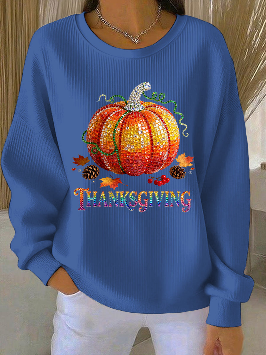 Women's Thanksgiving Print Casual Sweatshirt