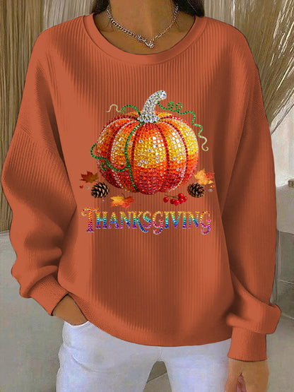 Women's Thanksgiving Print Casual Sweatshirt