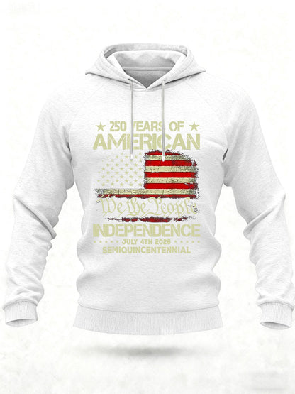 Men's United States 250 Years Printed Casual Hoodie