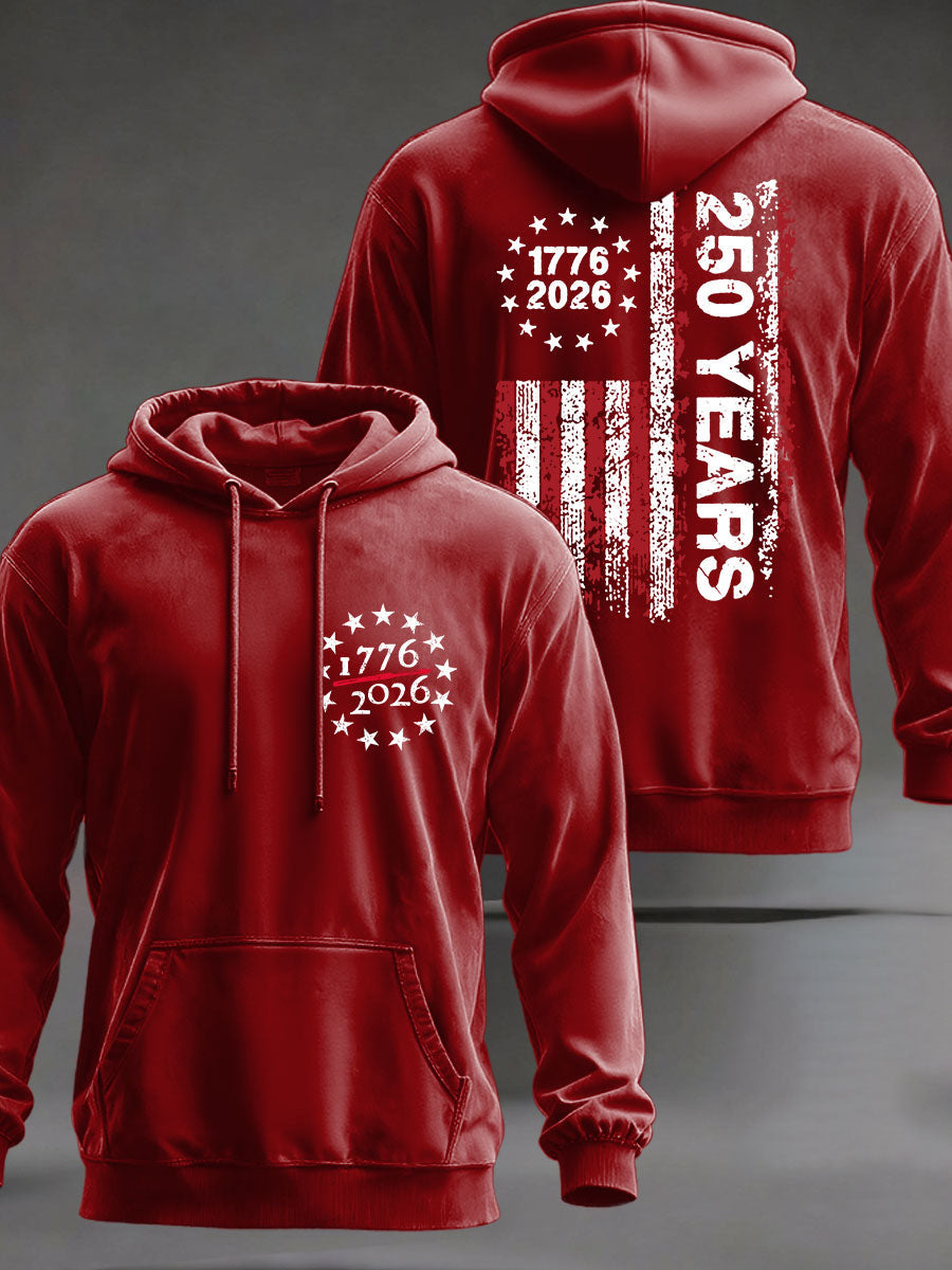 Men's United States 250 Years Printed Casual Hoodie