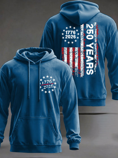 Men's United States 250 Years Printed Casual Hoodie