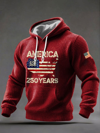 Men's United States 250 Years Printed Casual Hoodie