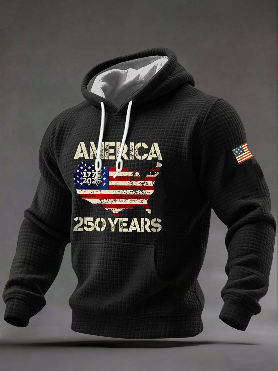 Men's United States 250 Years Printed Casual Hoodie