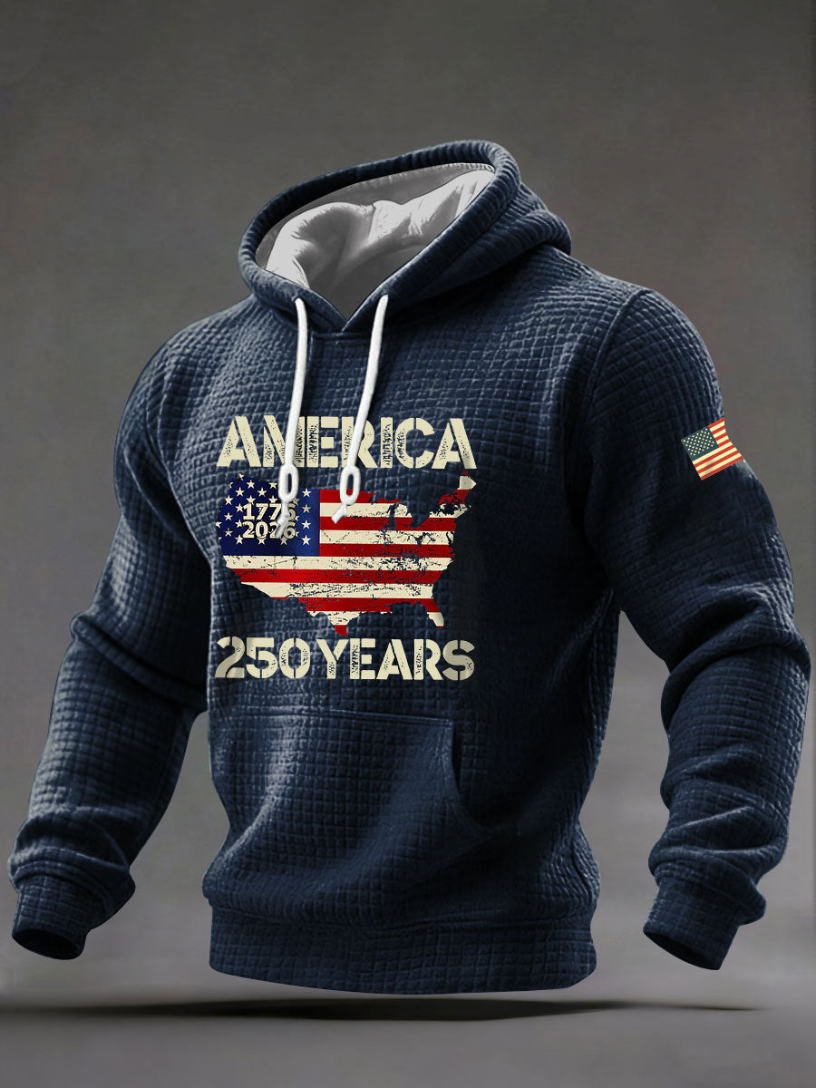 Men's United States 250 Years Printed Casual Hoodie