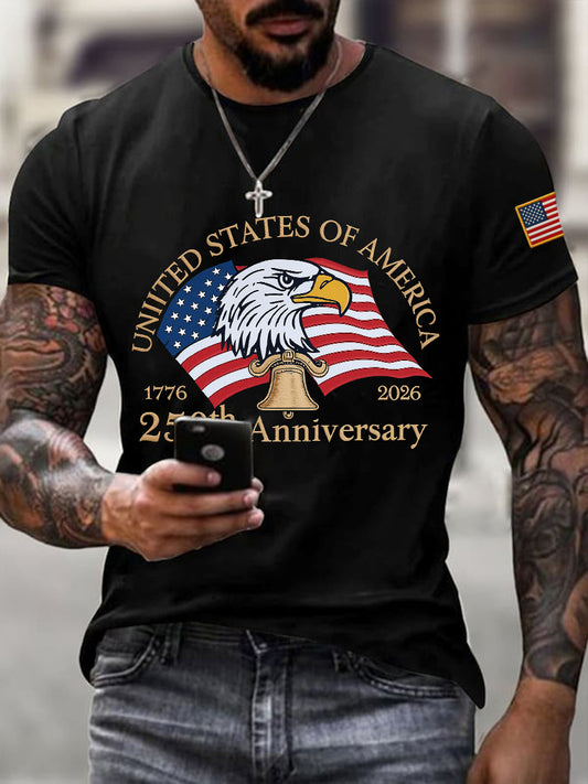 Men's United States of America 250th Anniversary Print T-Shirt