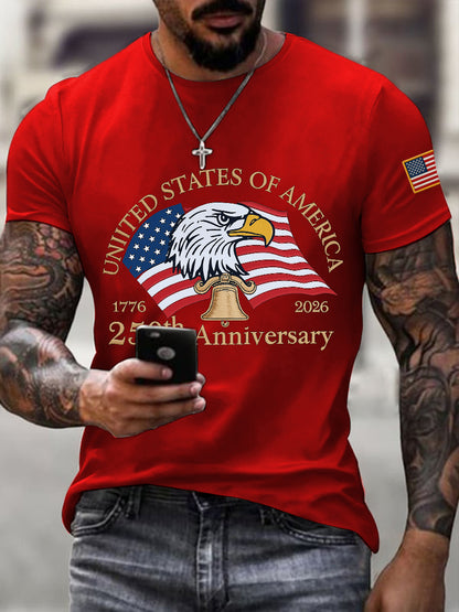Men's United States of America 250th Anniversary Print T-Shirt