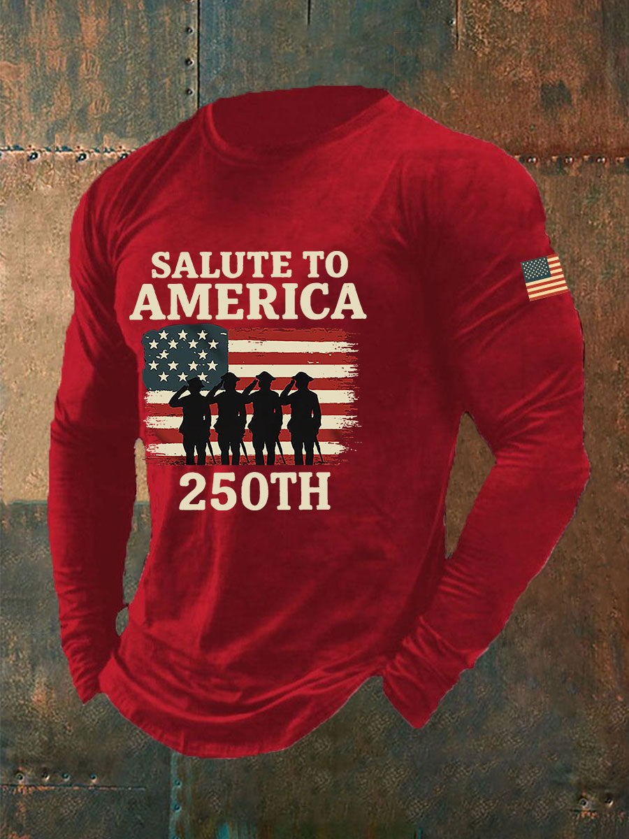 Men's United States 250 Years Printed Casual T-Shirt