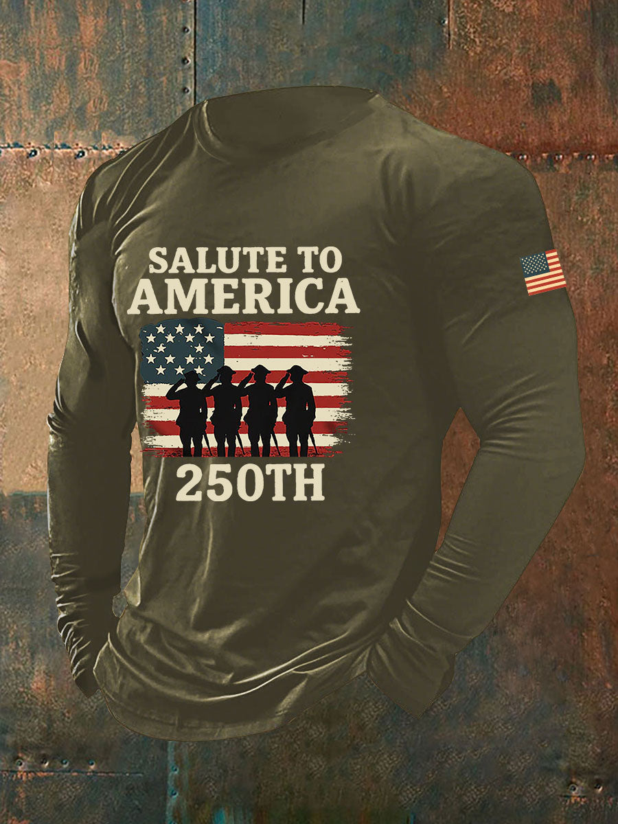 Men's United States 250 Years Printed Casual T-Shirt