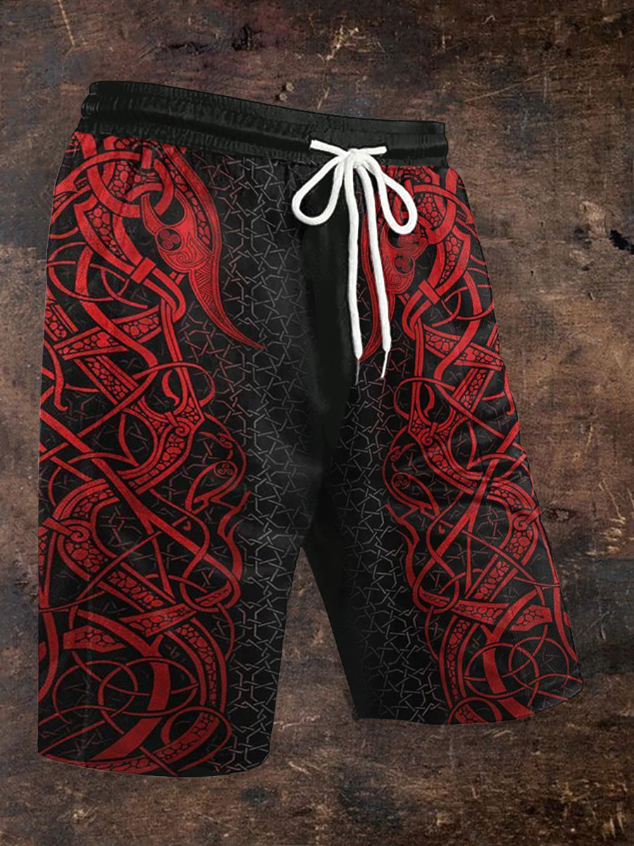 Men's Viking Print Shorts