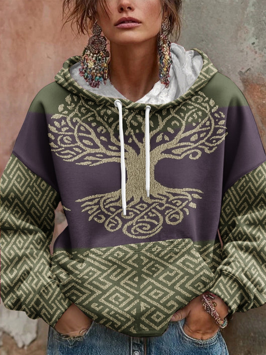 Women's Viking Tree of Life Gradient Hooded Sweatshirt