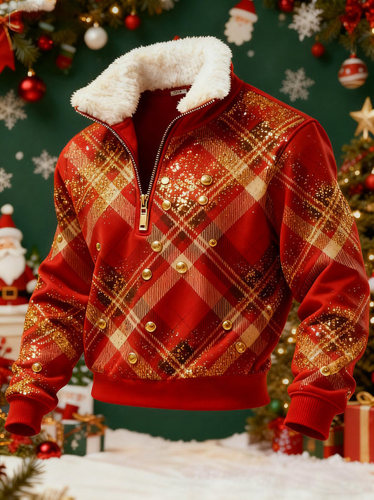 Men's Retro Christmas Printed Sweatshirt
