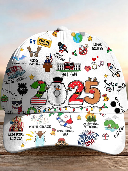 Unise x2025 Funny Cute Year to Remember Commemorative Cap