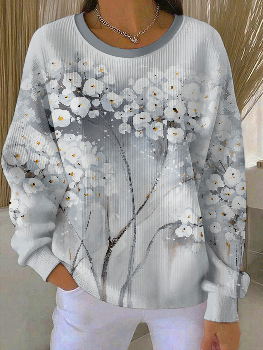 Women's Lung Cancer Awareness White Flower Sweatshirts