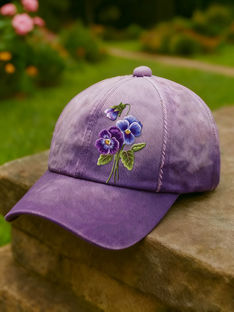 Unisex Retro Floral Print Casual Hat