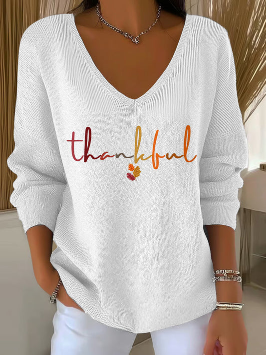 Women's Thanksgiving Printed Casual Top
