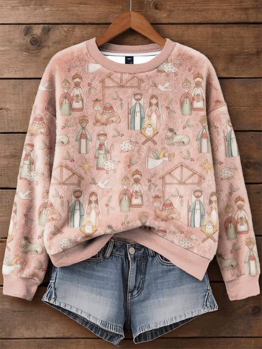 Women's Christmas Faith Flannel Hoodie