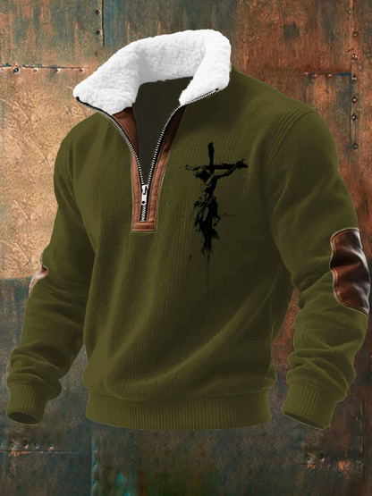 Men's Jesus Cross Faith Print Sweatshirts