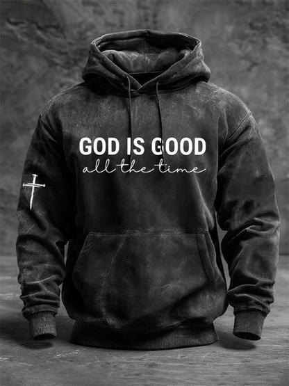 Men's God is Good All The Time Print Hoodie
