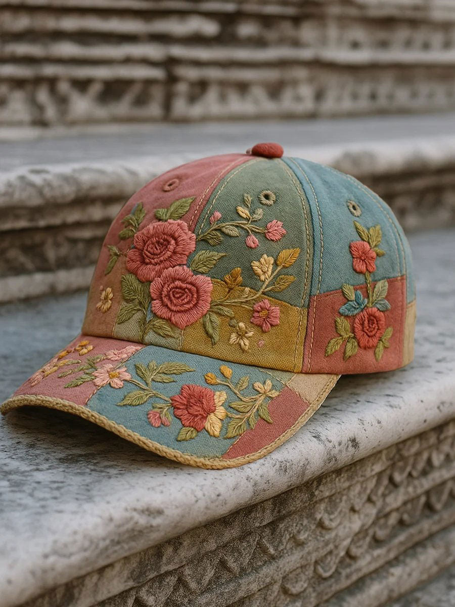 Unisex Breast Cancer Flowers Print Hat