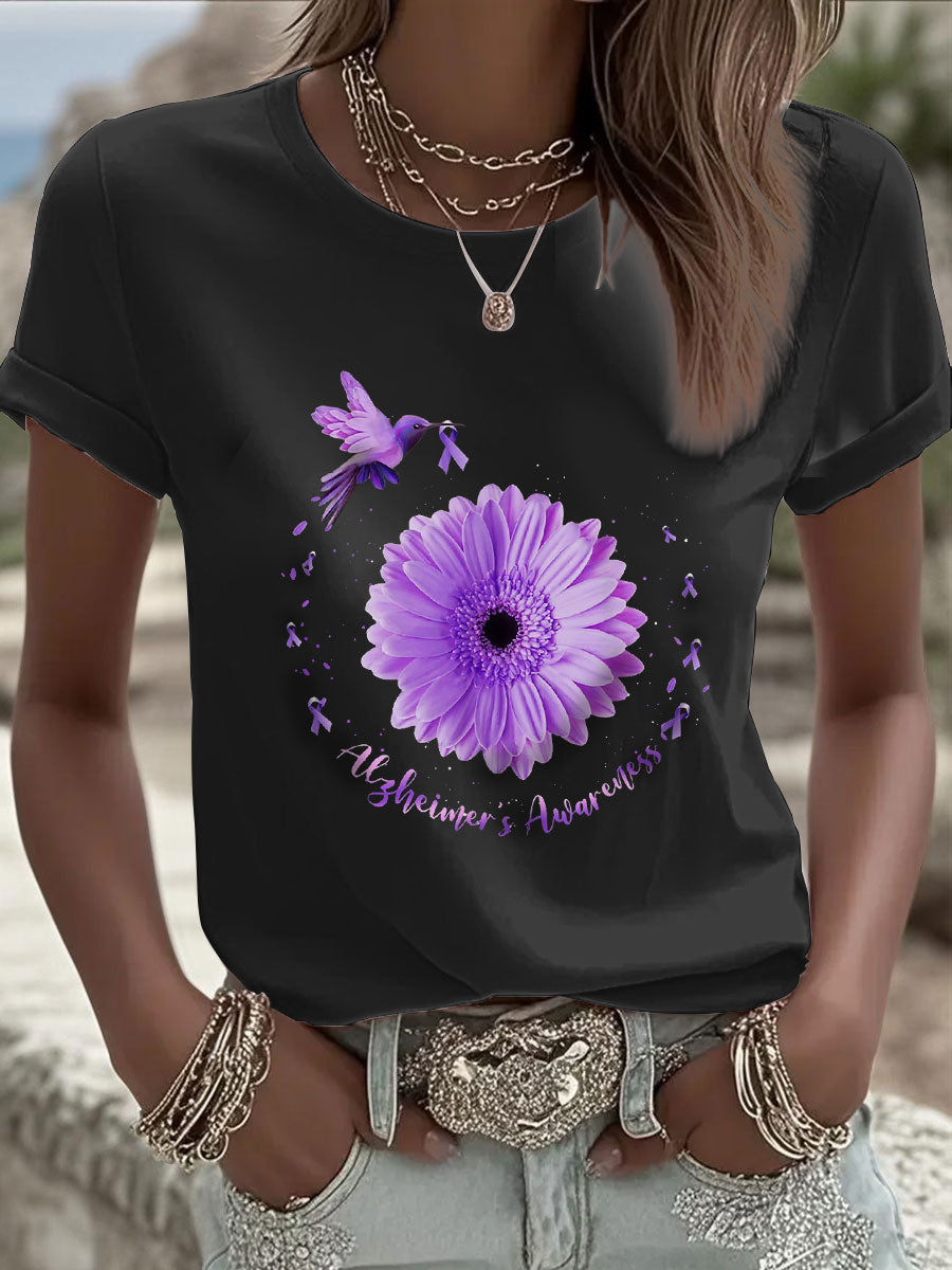 Women's Purple Alzheimer's Awareness T-Shirt