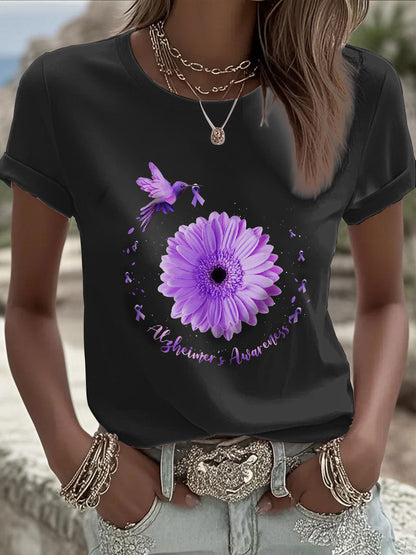Women's Purple Alzheimer's Awareness T-Shirt