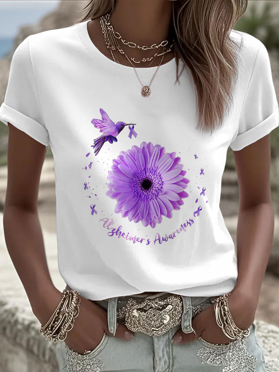 Women's Purple Alzheimer's Awareness T-Shirt