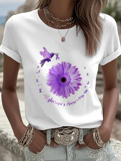 Women's Purple Alzheimer's Awareness T-Shirt