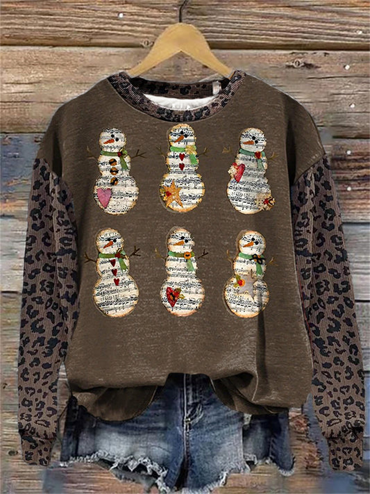 Women's Christmas Art Printed Sweatshirt