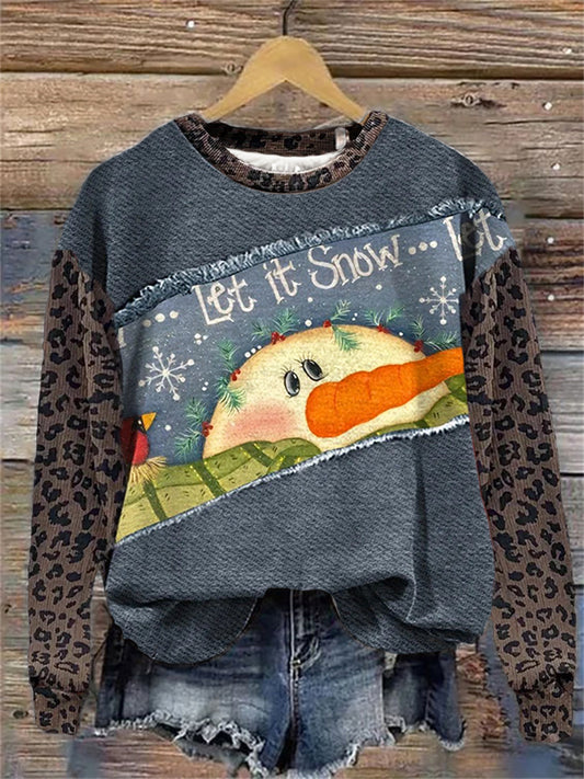 Women's Merry Christmas Art Printed Sweatshirt