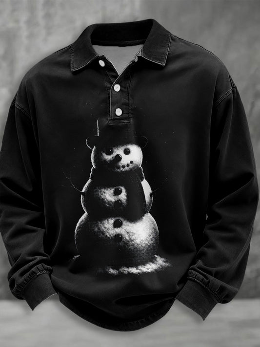 Men's Retro Christmas Vintage Snowman T-Shirt