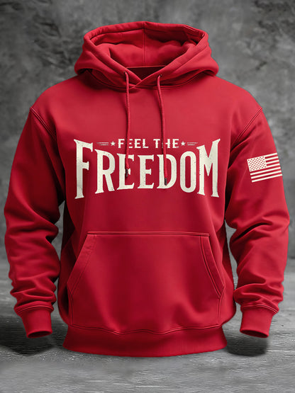 Men's Feel The Freedom Print Hoodie