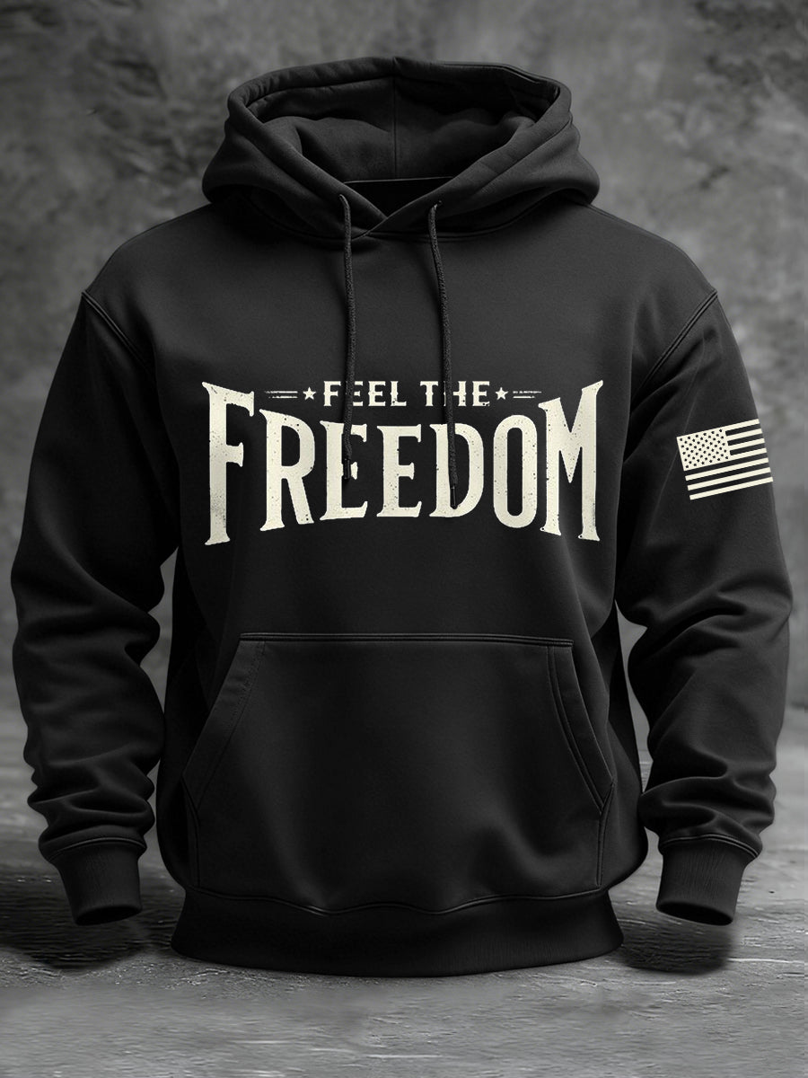 Men's Feel The Freedom Print Hoodie