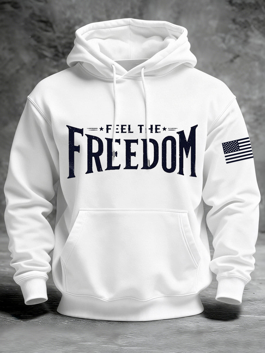 Men's Feel The Freedom Print Hoodie