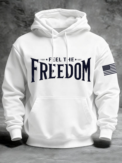 Men's Feel The Freedom Print Hoodie