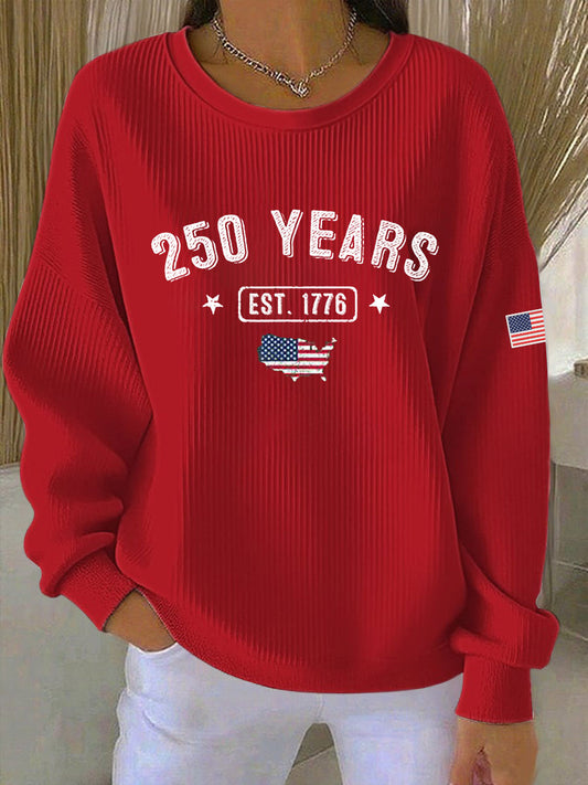Women's 250 Printed Casual Sweatshirt