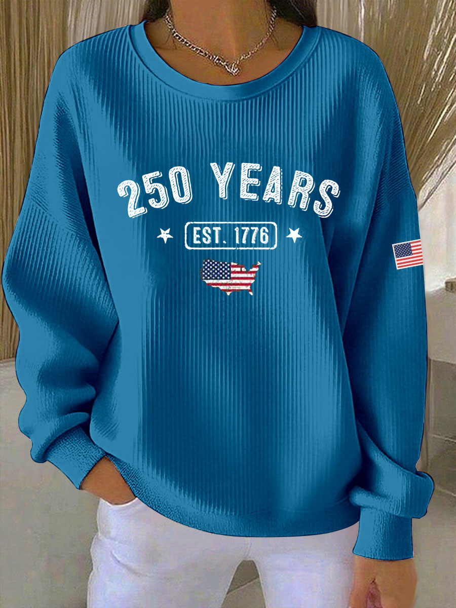Women's 250 Printed Casual Sweatshirt
