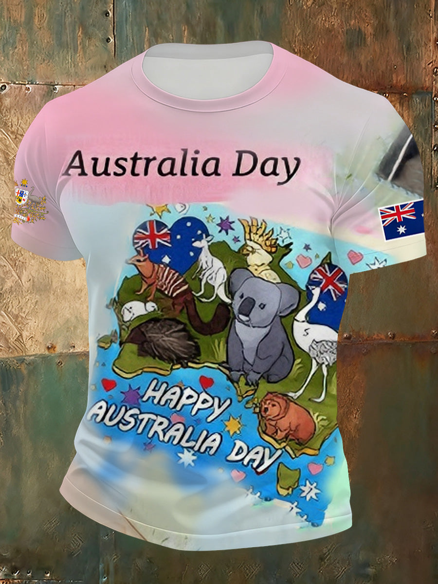 Men's Australian National Day Art Print T-Shirt