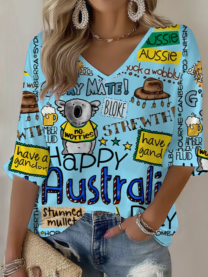 Women's Australia Day Waffle T-shirt