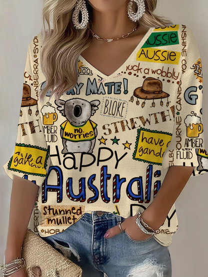 Women's Australia Day Waffle T-shirt