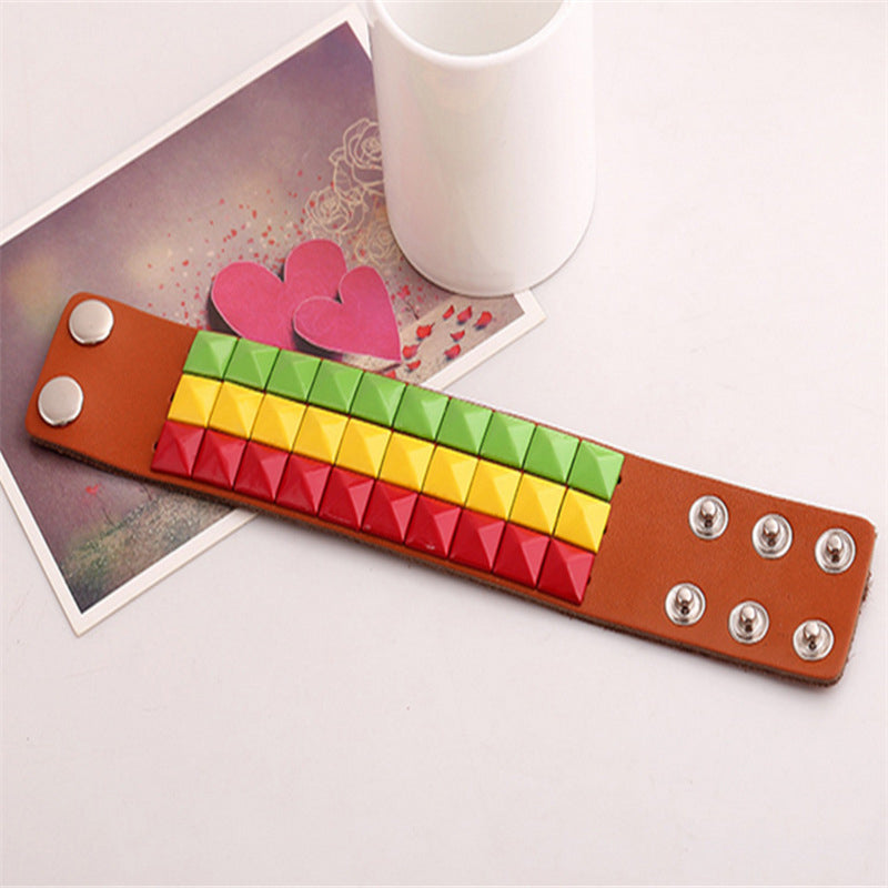 Unisex Jamaican Reggae Leather Bracelet