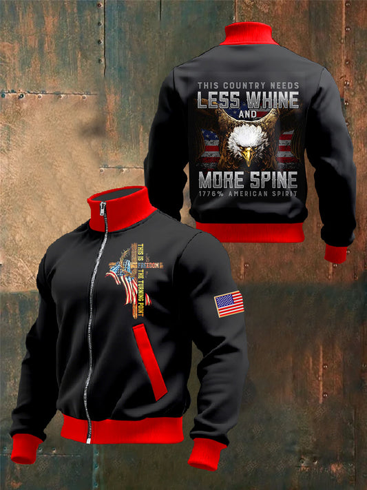 Men's Retro  250th Anniversary Printed Jacket Coat